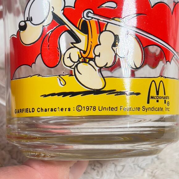Vintage Anchor Hocking X McDonalds X Garfield 1978 Two Coffee Mugs Jim Davis USA - Picture 9 of 15